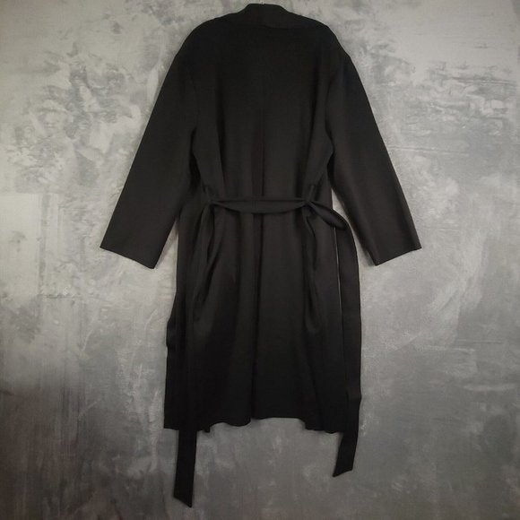 Girls With Curves Womens Jacket Draped Scuba Belted Pockets Black‎ XL New - Picture 2 of 10